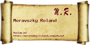 Moravszky Roland névjegykártya